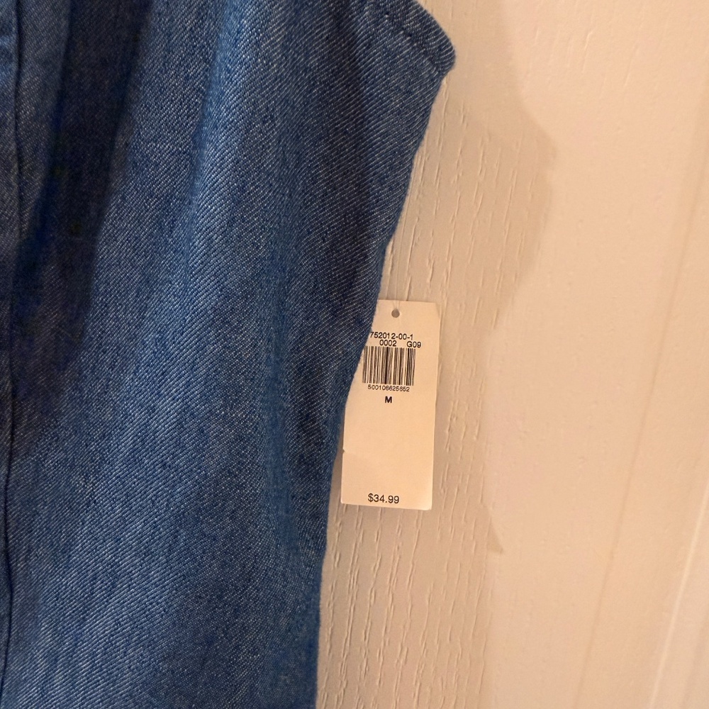 Old Navy Blue Denim Blouse - Picture 2 of 3